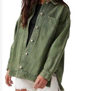 NWT sz M Free People We the Free Madison City Twill Jacket in Adventurer